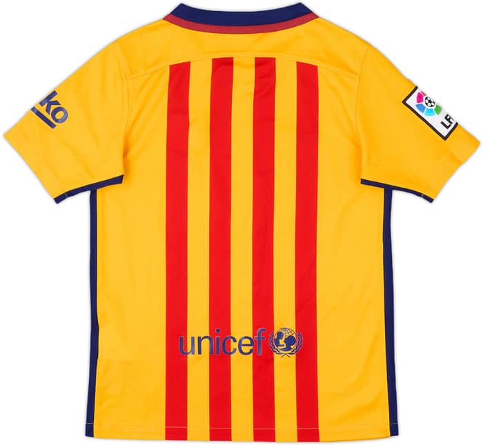 2015-16 Barcelona Away Shirt - 8/10 - (S.Boys)