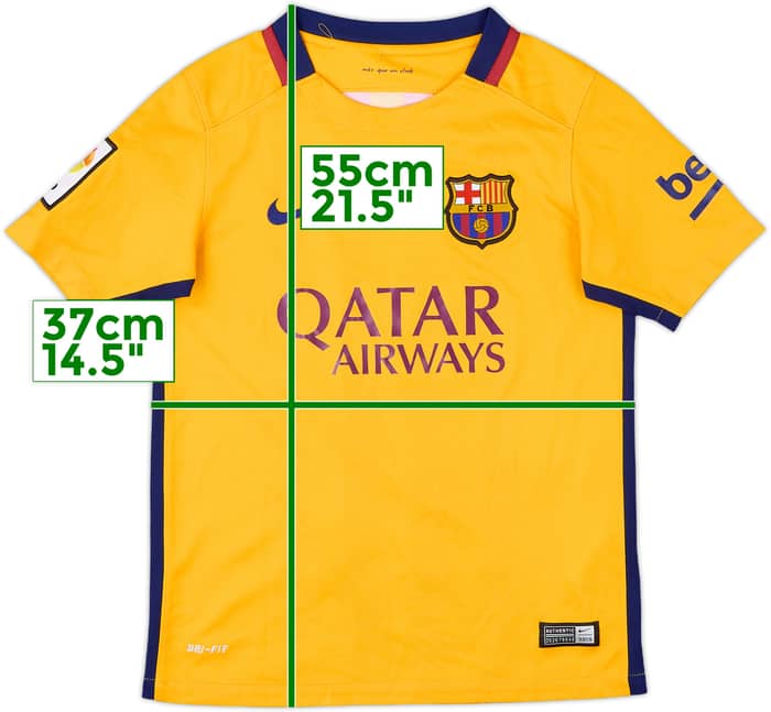2015-16 Barcelona Away Shirt - 8/10 - (S.Boys)