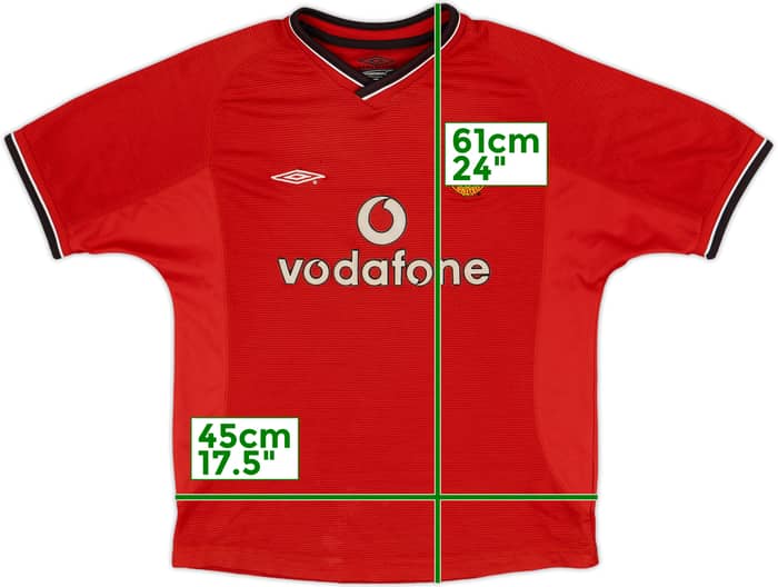 2000-02 Manchester United Home Shirt - 4/10 - (M.Boys)