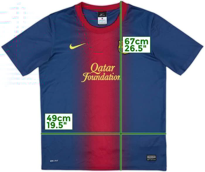 2012-13 Barcelona Basic Home Shirt - 10/10 - (XL.Boys)