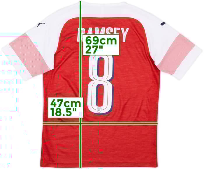 2018-19 Arsenal Home Shirt Ramsey #8 - 8/10 - (S)