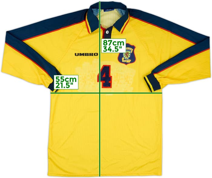 1996-98 Scotland Match Issue Away L/S Shirt #4