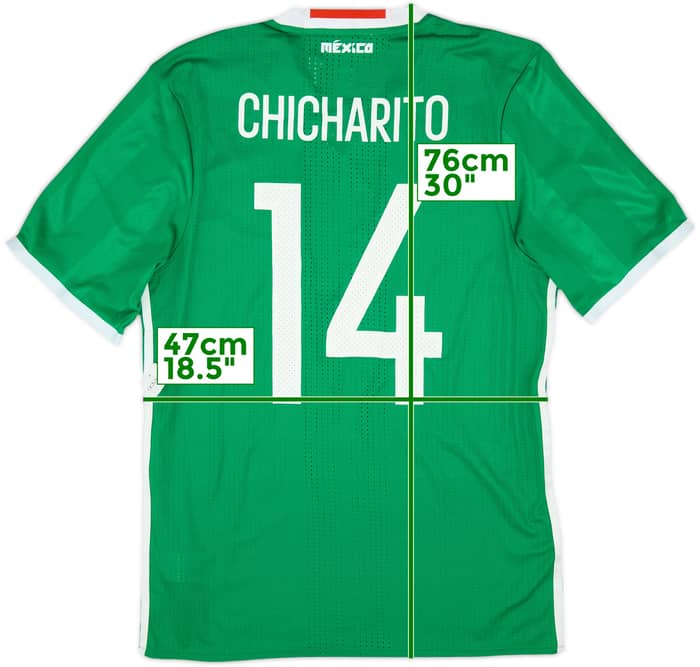 2016-17 Mexico Copa America Authentic Home Shirt Chicharito #14 (L)
