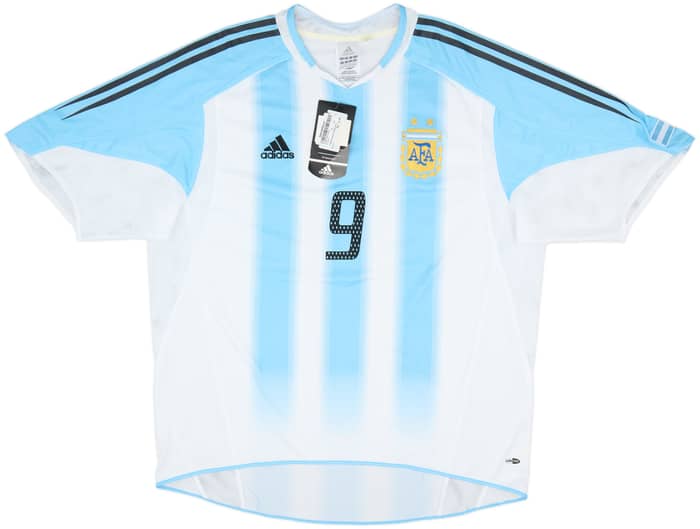 2004-05 Argentina Home Shirt Crespo #9 (XL)