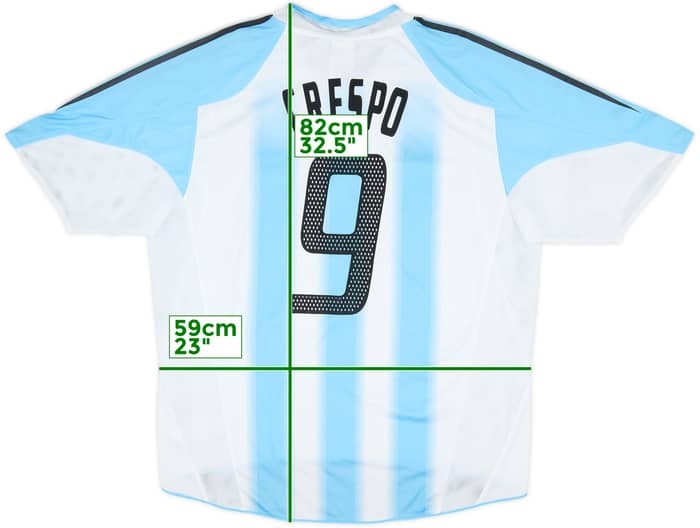 2004-05 Argentina Home Shirt Crespo #9 (XL)