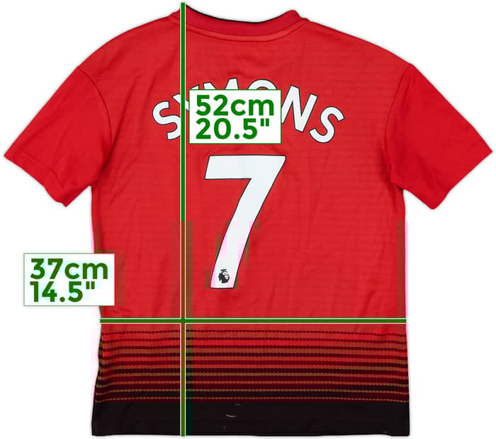2018-19 Manchester United Home Shirt Symons #7 - 8/10 - (S.Boys)