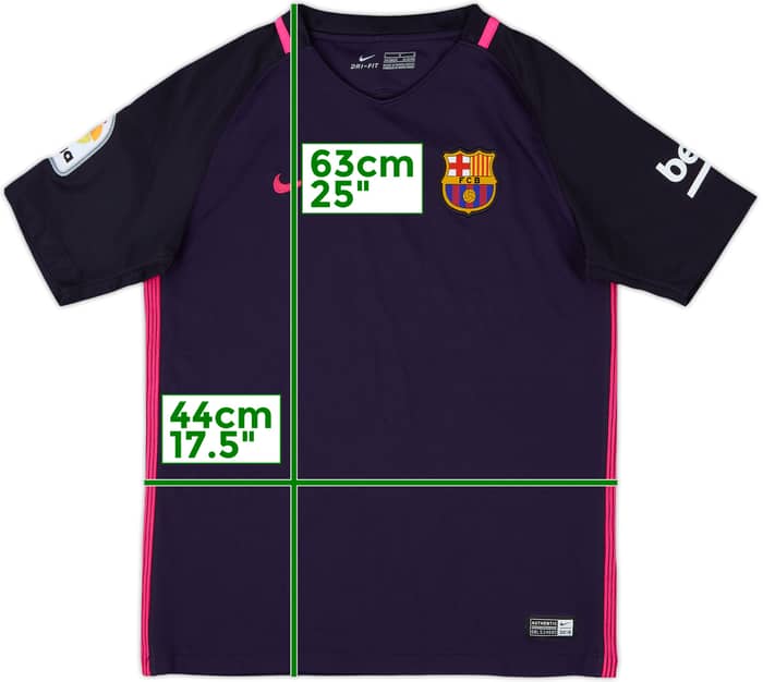2016-17 Barcelona Away Shirt - 8/10 - (L.Boys)