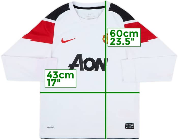 2010-12 Manchester United Away L/S Shirt - 8/10 - (M.Boys)