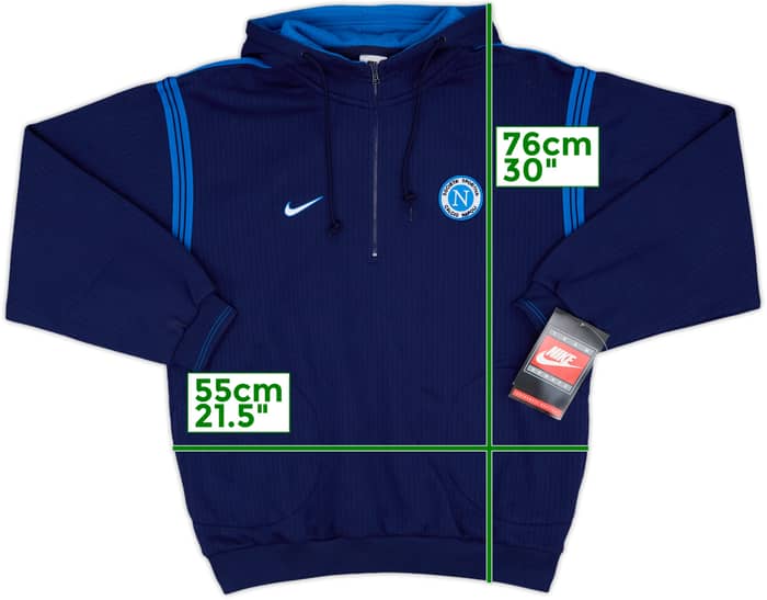 1997-98 Napoli Nike 1/4 Zip Hooded Top (M)