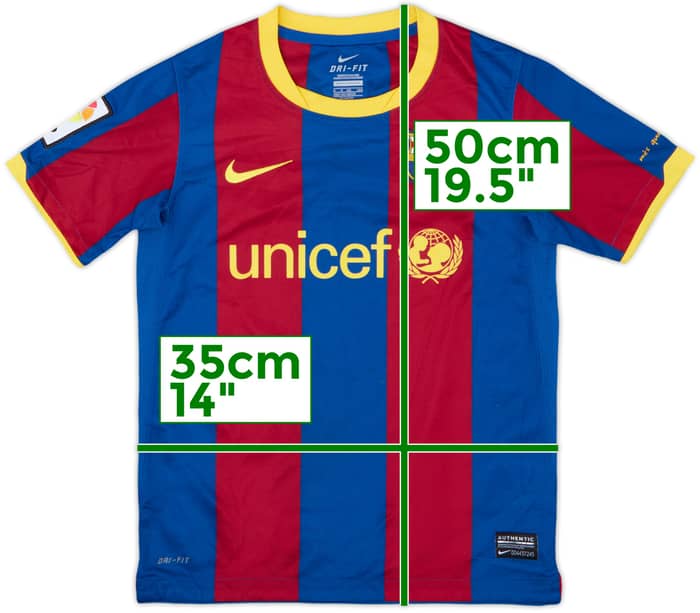 2010-11 Barcelona Home Shirt - 7/10 - (S.Boys)