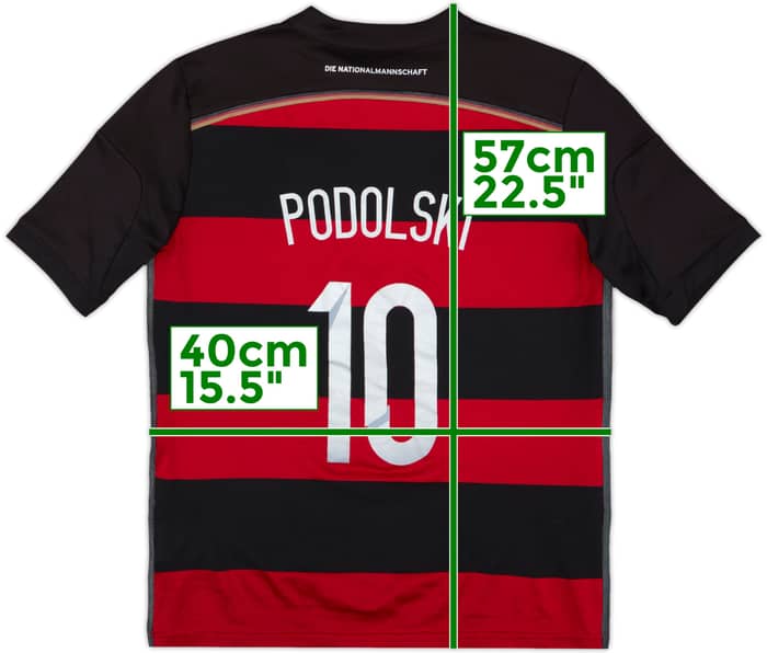 2014-15 Germany Away Shirt Podolski #10 - 7/10 - (L.Boys)