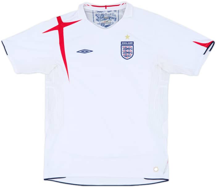 2005-07 England Home Shirt - 7/10 - (XL.Boys)