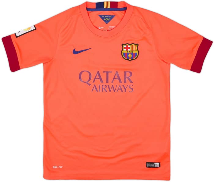 2014-15 Barcelona Away Shirt - 10/10 - (M.Boys)