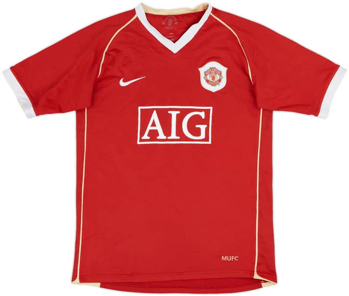 2006-07 Manchester United Home Shirt Rooney #8 - 7/10 - (XL.Boys)