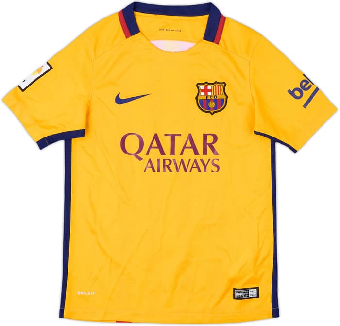 2015-16 Barcelona Away Shirt - 8/10 - (S.Boys)