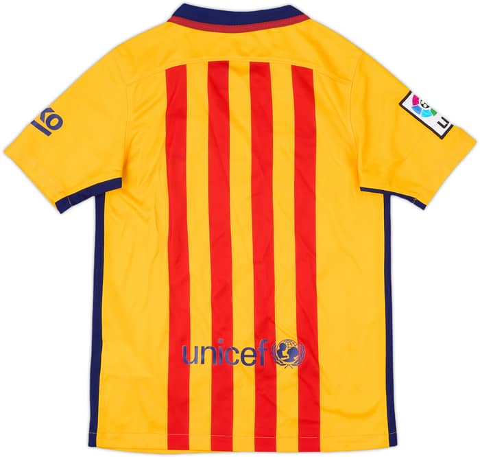 2015-16 Barcelona Away Shirt - 8/10 - (S.Boys)