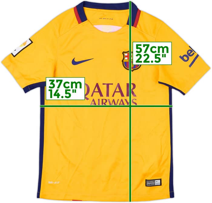 2015-16 Barcelona Away Shirt - 8/10 - (S.Boys)