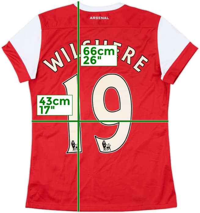 2010-11 Arsenal Home Shirt Wilshere #19 - 7/10 - (Women's S)