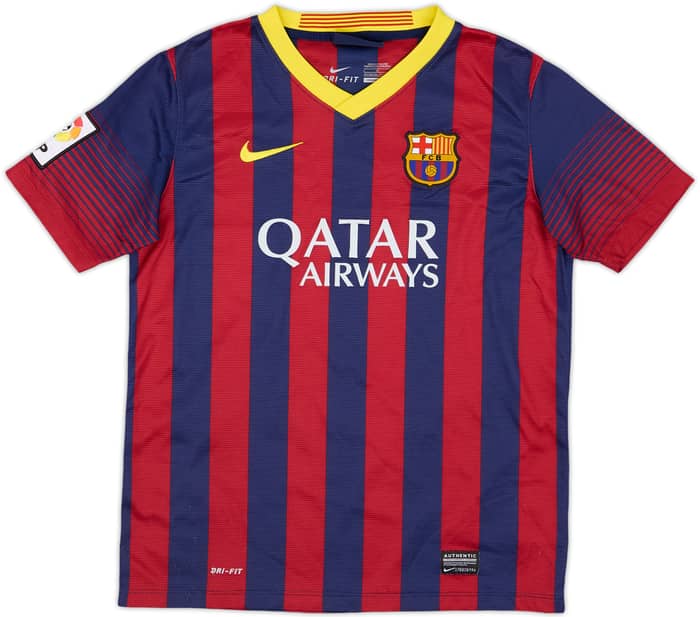 2013-14 Barcelona Home Shirt - 8/10 - (L.Boys)
