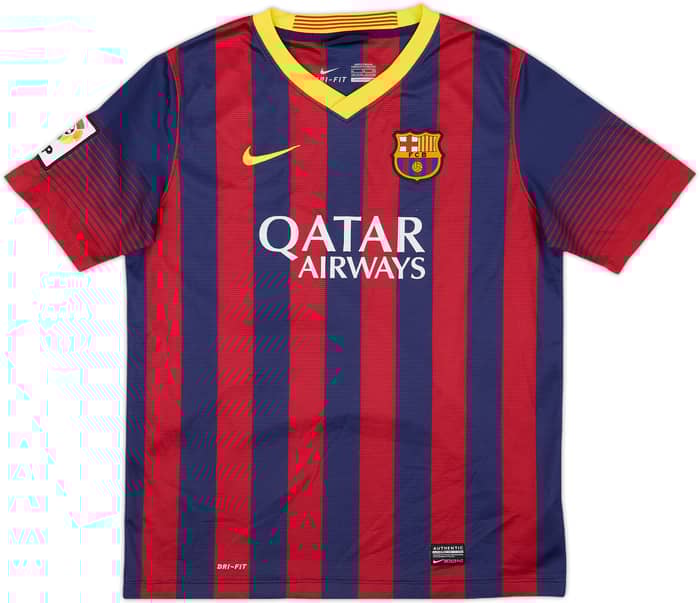 2013-14 Barcelona Home Shirt - 8/10 - (XL.Boys)