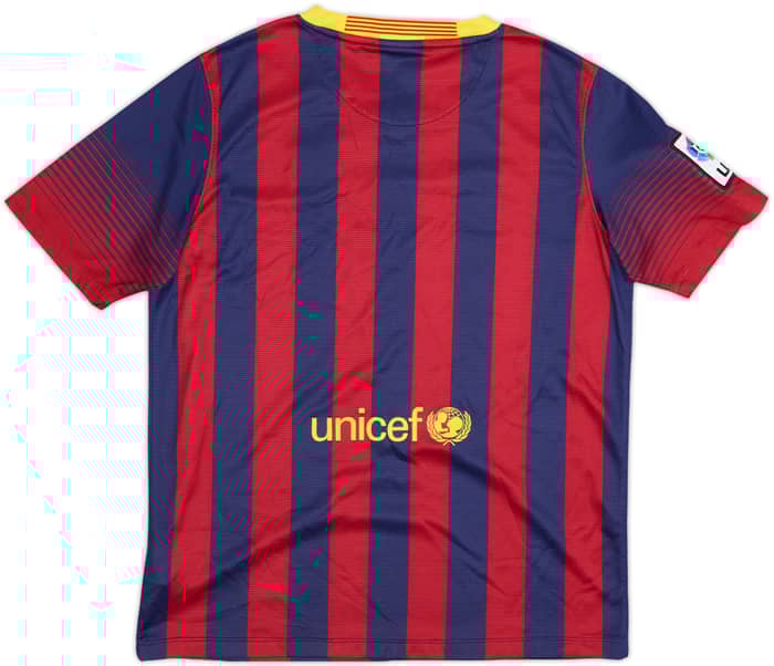2013-14 Barcelona Home Shirt - 8/10 - (XL.Boys)