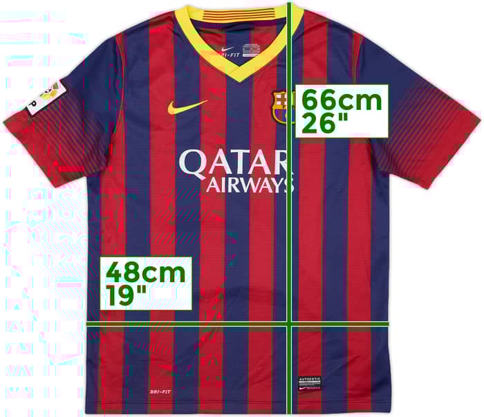 2013-14 Barcelona Home Shirt - 8/10 - (XL.Boys)