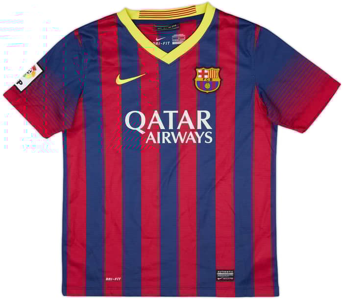 2013-14 Barcelona Home Shirt - 7/10 - (L.Boys)
