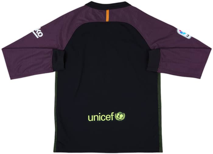 2016-17 Barcelona GK Shirt - 9/10 - (L.Boys)
