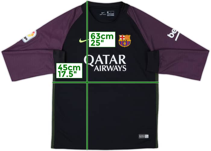 2016-17 Barcelona GK Shirt - 9/10 - (L.Boys)