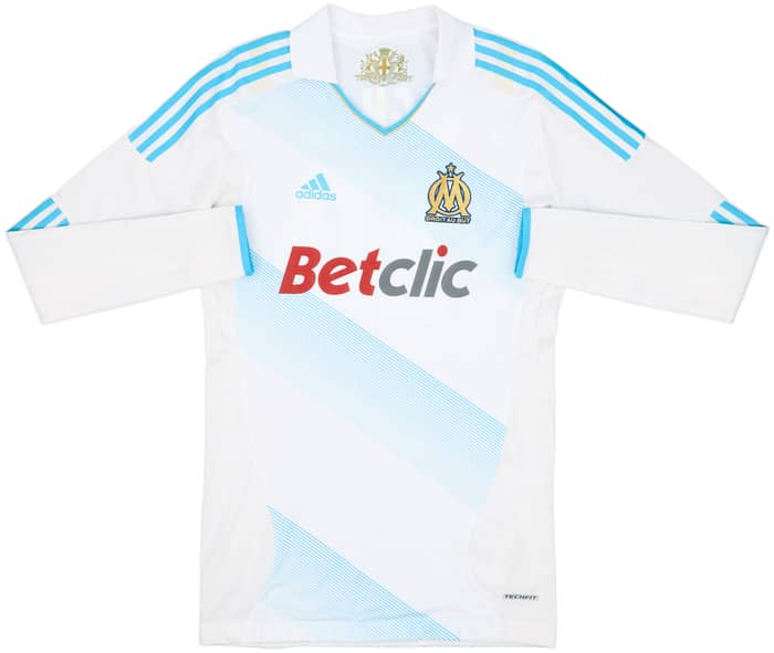 2011-12 Olympique Marseille Player Issue TechFit Home L/S Shirt Gignac #10 - 6/10 - (XL)