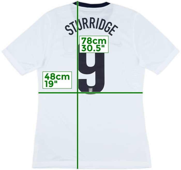 2013 England 150th Anniversary Player Issue Home Shirt Sturridge #9 - 10/10 - (L)