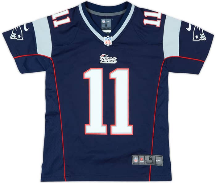 2012-19 New England Patriots Edelman #11 Nike Game Home Jersey - 7/10 - (S.Boys)