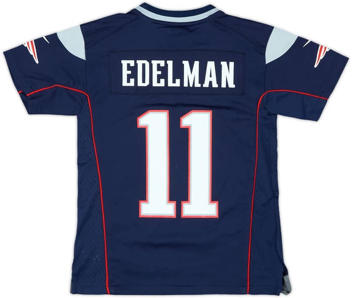 2012-19 New England Patriots Edelman #11 Nike Game Home Jersey - 7/10 - (S.Boys)