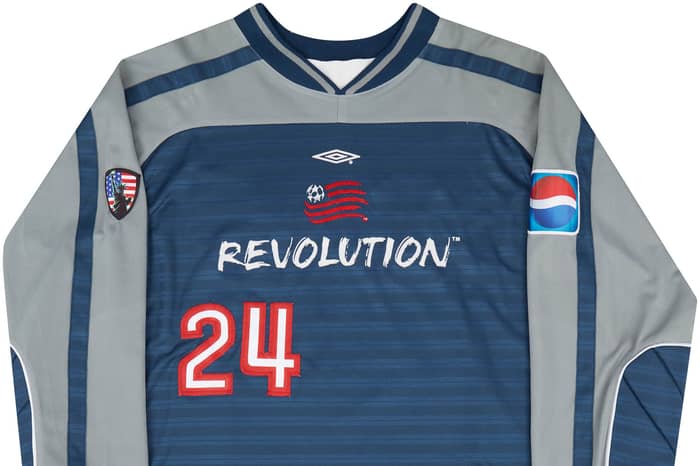 2002 New England Revolution Match Issue GK Shirt Brown #24