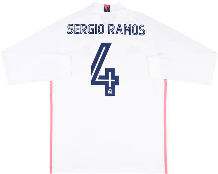 2020-21 Real Madrid Home L/S Shirt Sergio Ramos #4