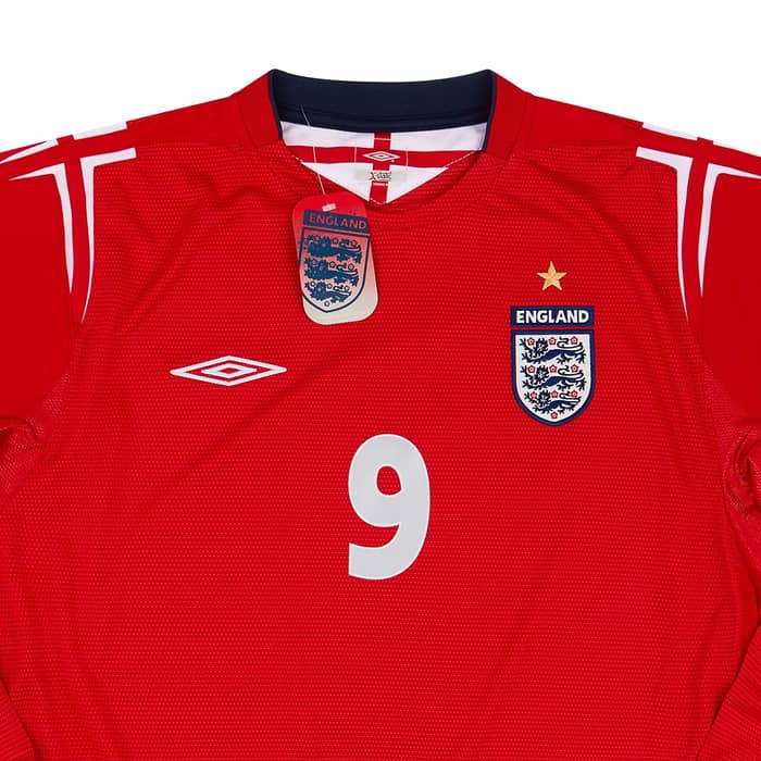 2004-06 England Away L/S Shirt Rooney #9 XXL