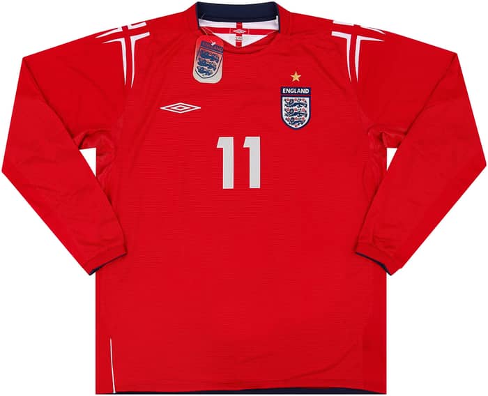 2004-06 England Away L/S Shirt Lampard #11 XL