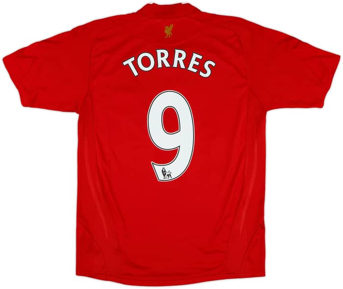 2008-10 Liverpool Home Shirt Torres #9 - 8/10 - (L.Boys)