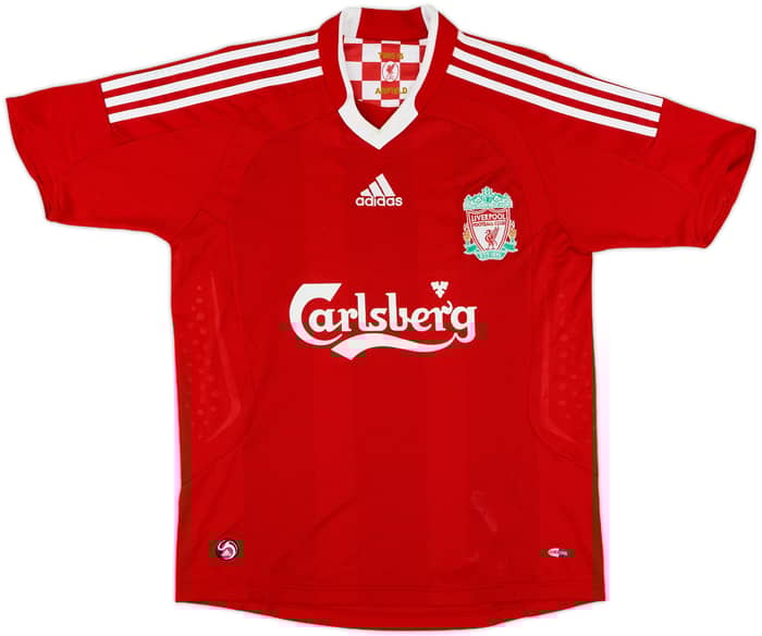2008-10 Liverpool Home Shirt Torres #9 - 8/10 - (L.Boys)
