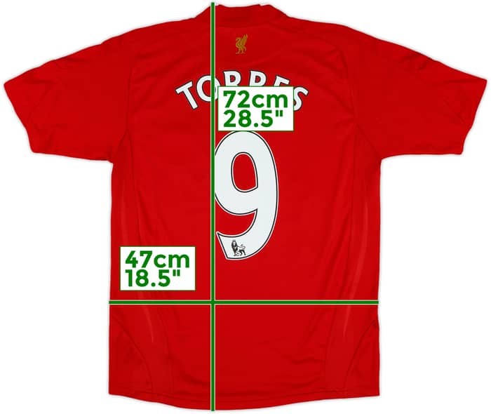 2008-10 Liverpool Home Shirt Torres #9 - 8/10 - (L.Boys)