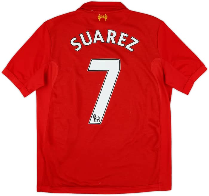 2012-13 Liverpool Home Shirt Suarez #7 - 9/10 - (XL.Boys)