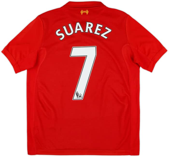 2012-13 Liverpool Home Shirt Suarez #7 - 9/10 - (XL.Boys)