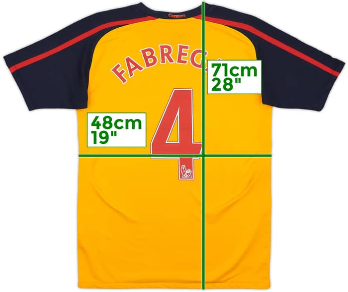 2008-09 Arsenal Away Shirt Fabregas #4 - 8/10 - (XL.Boys)