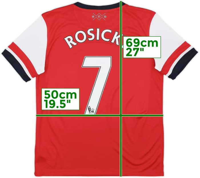 2012-14 Arsenal Home Shirt Rosicky #7 - 9/10 - (XL.Boys)
