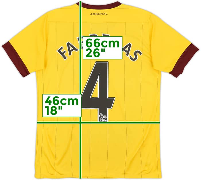 2010-13 Arsenal Away Shirt Fabregas #4 - 7/10 - (L.Boys)