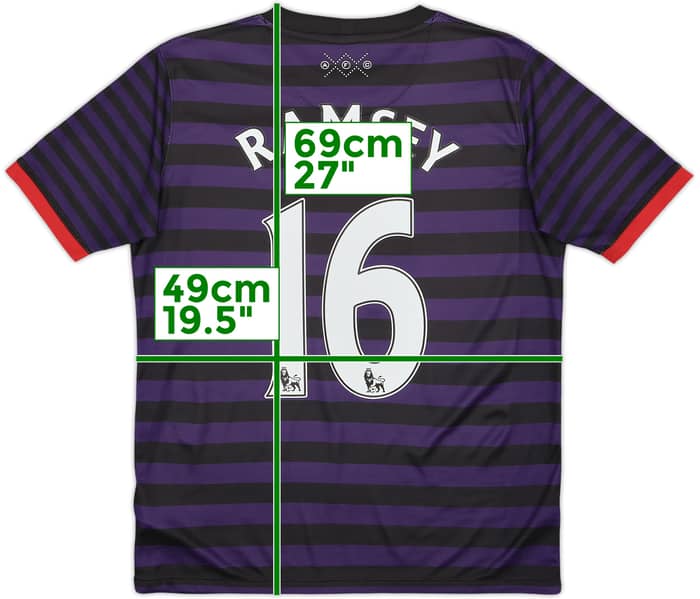 2012-13 Arsenal Away Shirt Ramsey #16 - 8/10 - (XL.Boys)