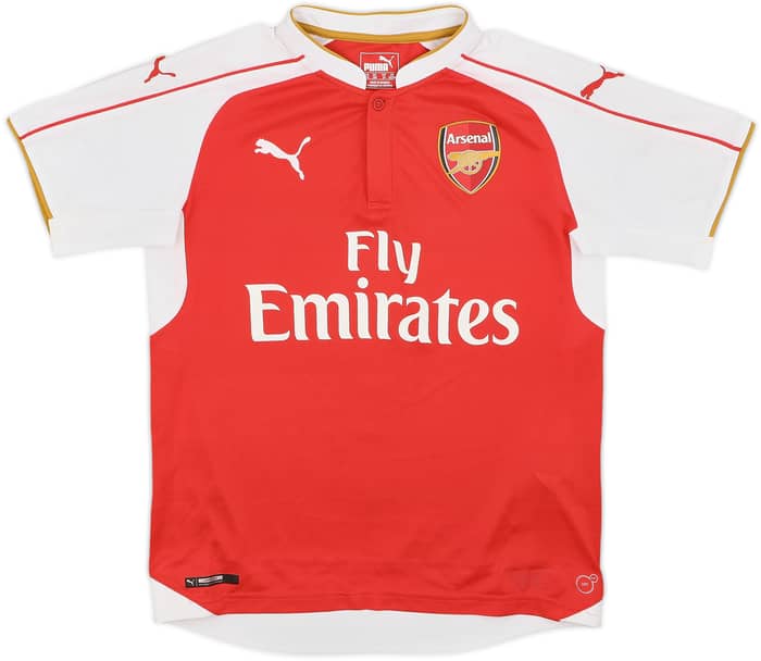 2015-16 Arsenal Home Shirt Arteta #8 - 7/10 - (L.Boys)