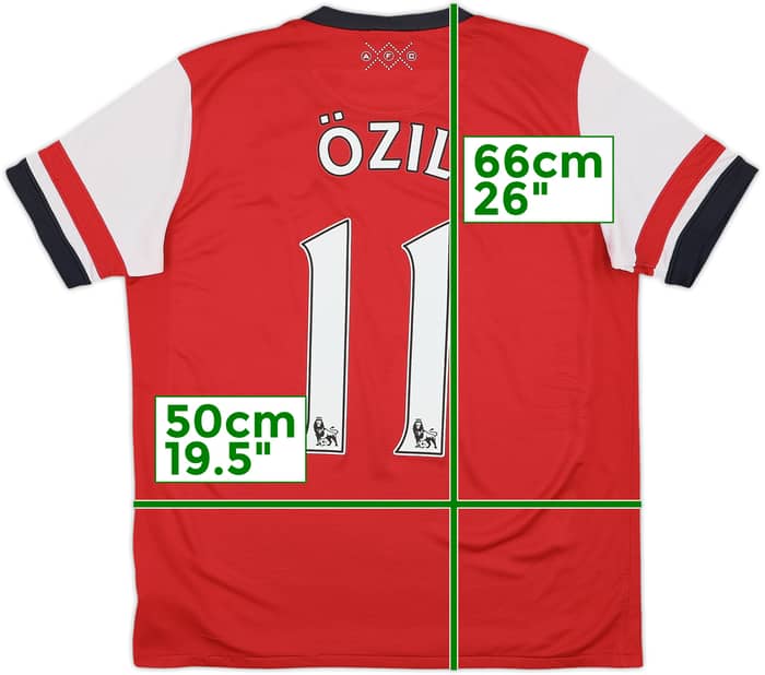 2012-14 Arsenal Home Shirt Ozil #11 - 7/10 - (XL.Boys)