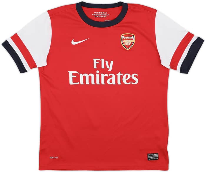2012-14 Arsenal Home Shirt Arteta #8 - 8/10 - (L.Boys)