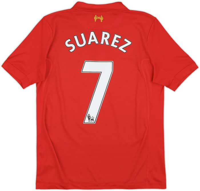 2012-13 Liverpool Home Shirt Suarez #7 - 6/10 - (XL.Boys)
